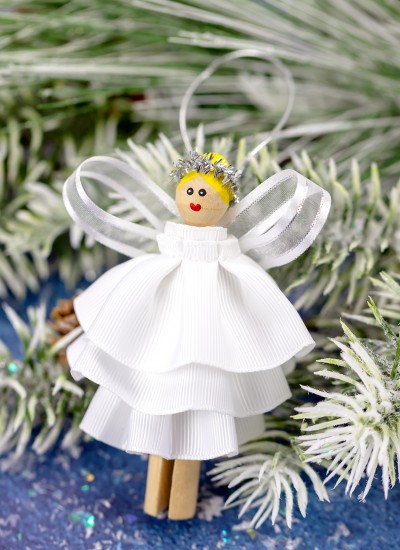 How to Make the Prettiest Angel Ornament for Kids