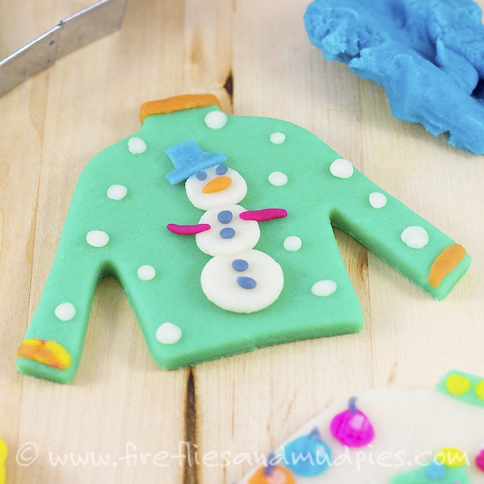 Ugly Christmas Sweater Playdough | Fireflies and Mud Pies