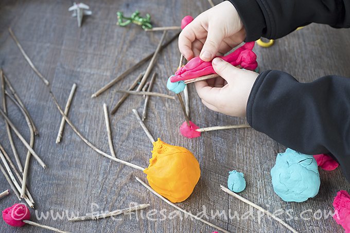 Building with Playdough and Sticks | Fireflies and Mud Pies