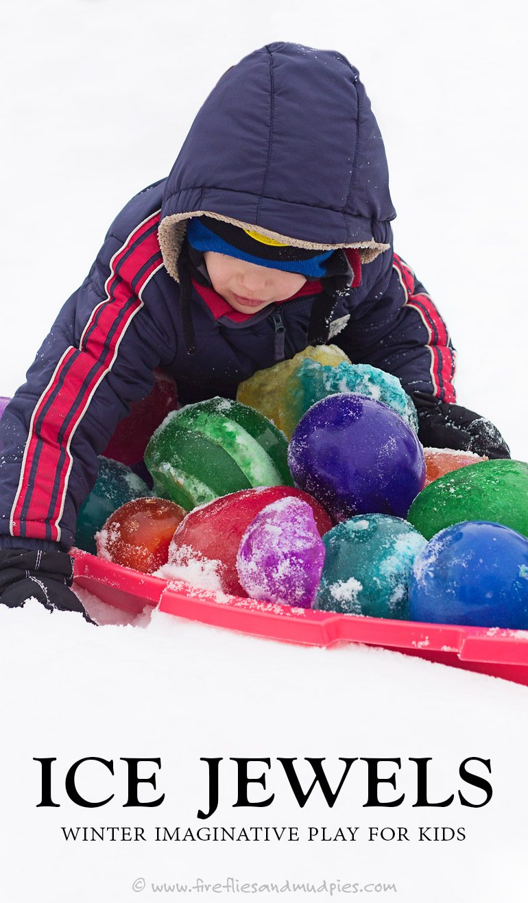 Ice Jewels: Winter Imaginative Play for Kids | Fireflies and Mud Pies