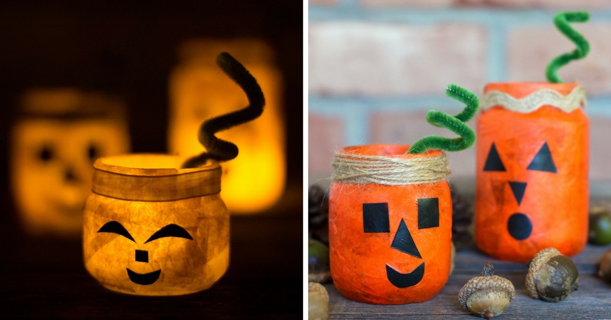 How to Make Jack O\u0027Lantern Nightlight Jars