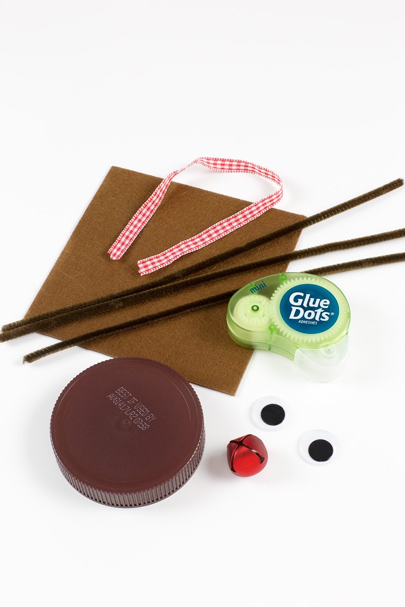 Jar Lid Reindeer Ornament