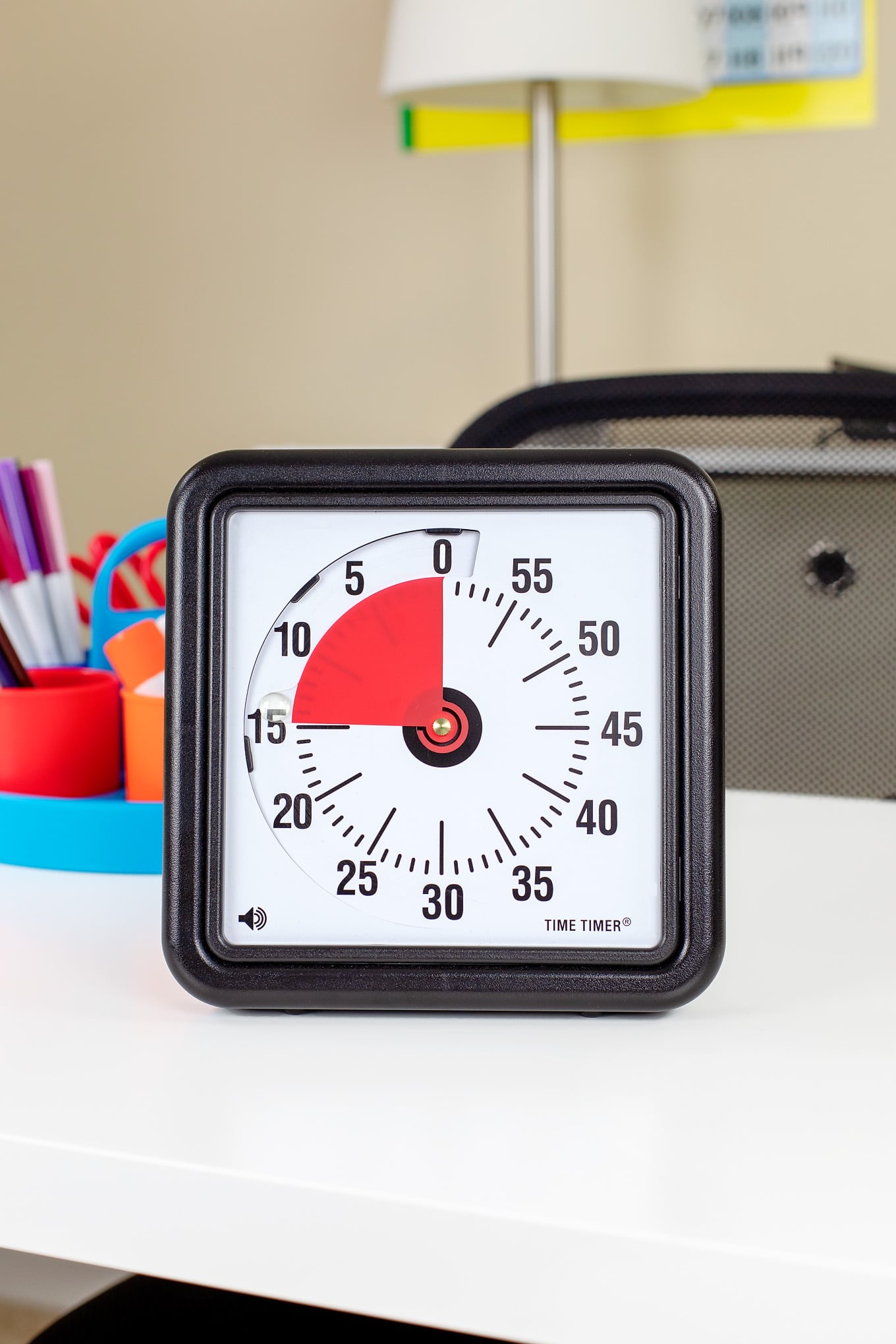 Visual Time Timer in a Kids Homework Station Visual Time Timer in a Kids Homework Station