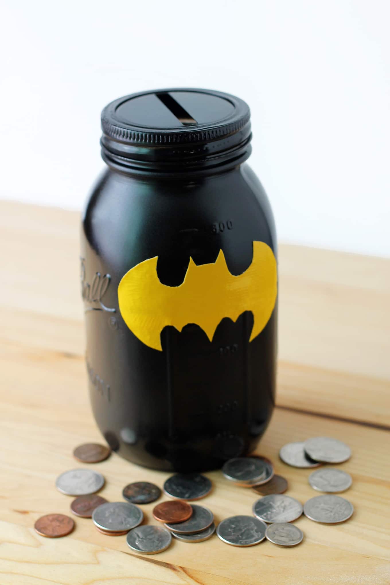 Mason Jar Superhero Banks