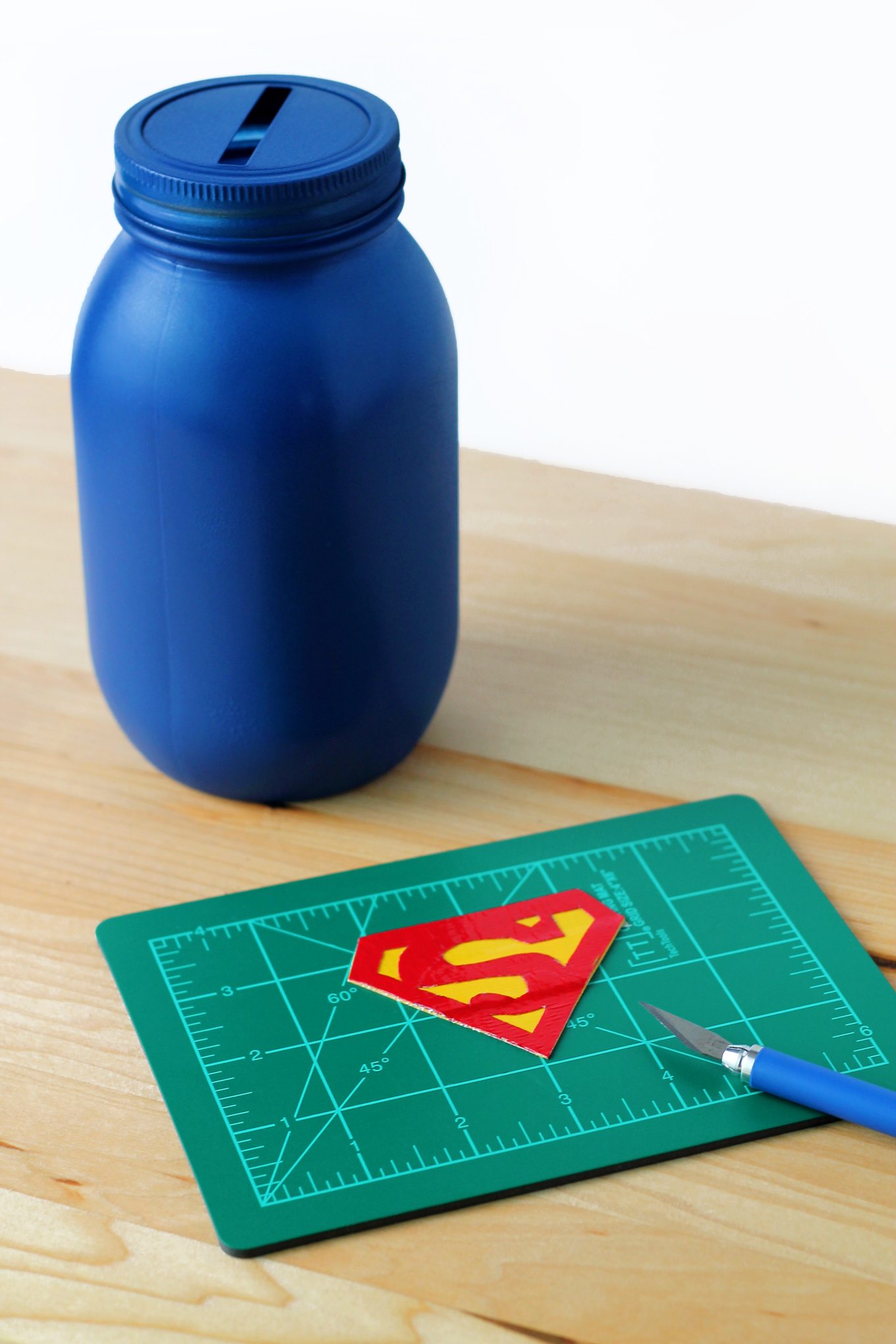 Mason Jar Superhero Bank