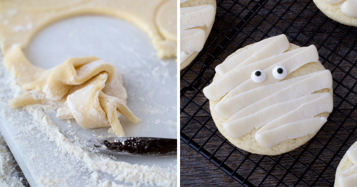 Homemade Halloween Mummy Cookies