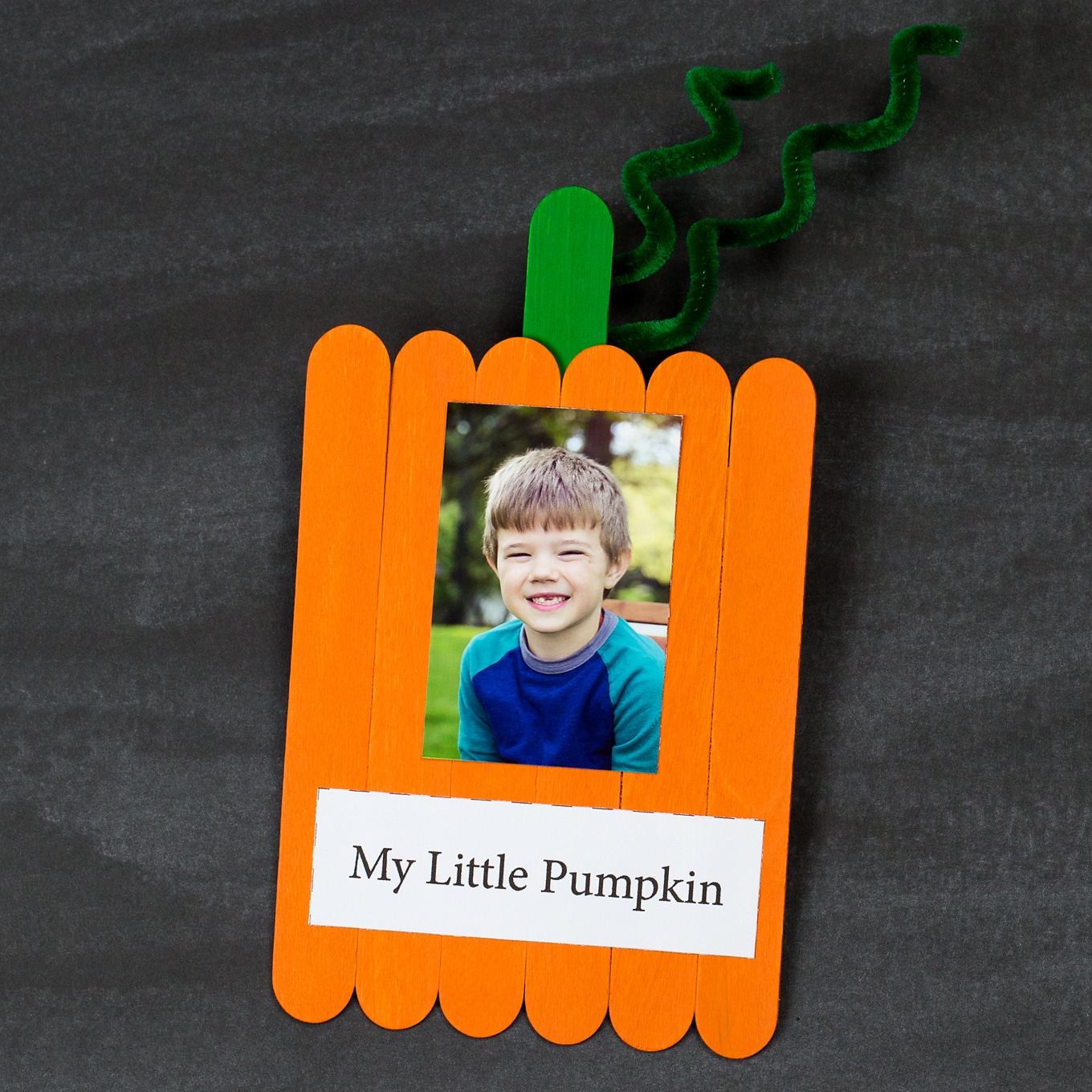 How To Make A Sweet Popsicle Stick Pumpkin Keepsake Popsicle Stick Pumpkin With Photo