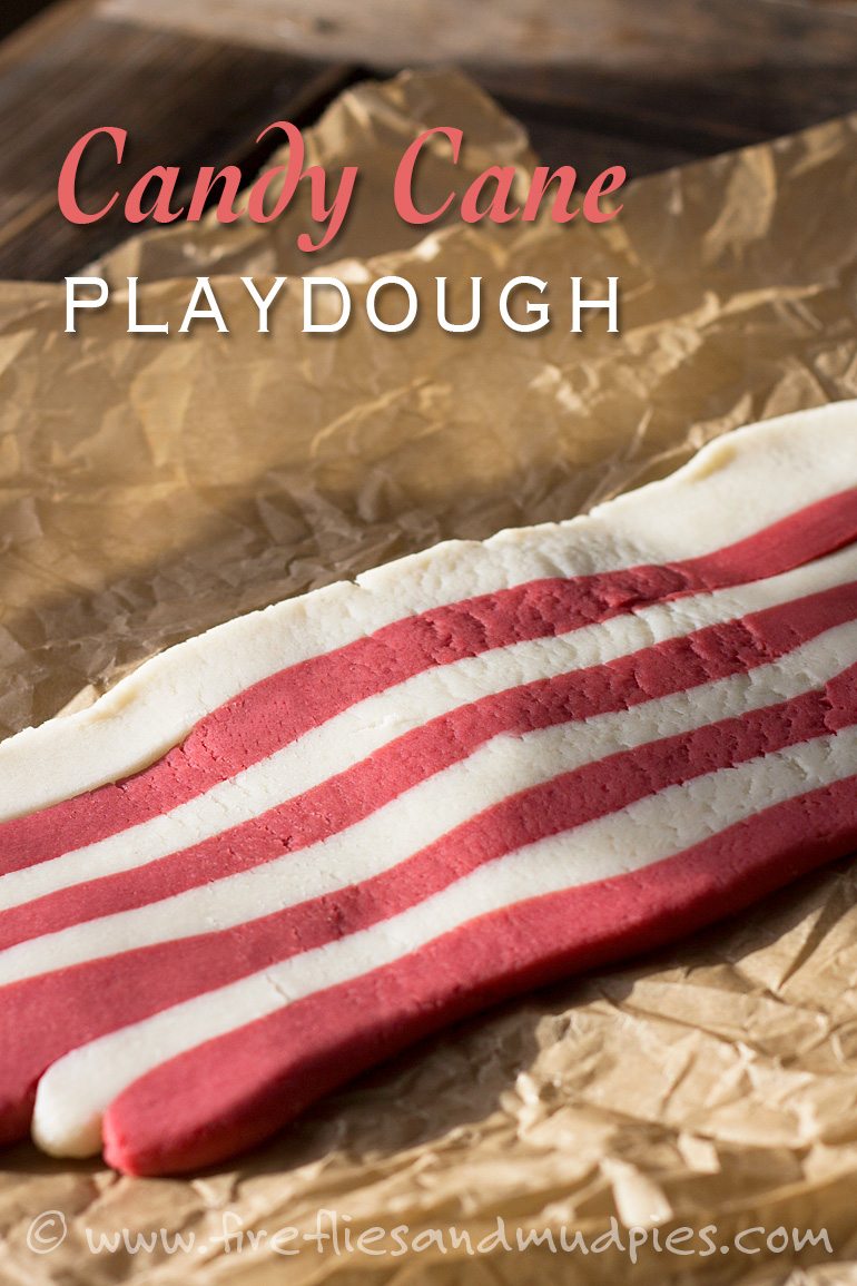 How to Make Candy Cane Playdough | Fireflies and Mud Pies