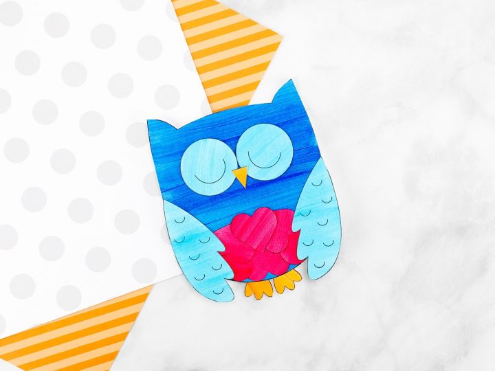 Owl Valentine with Owl Template
