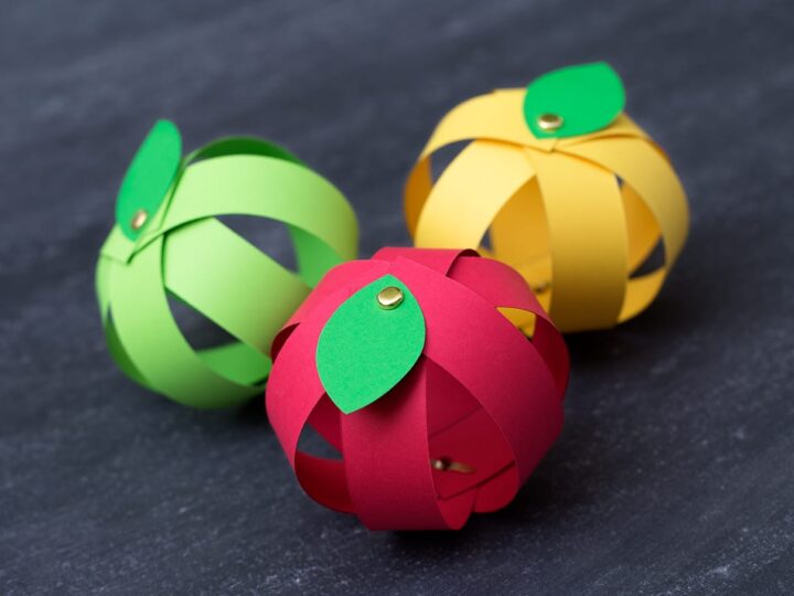 Paper Strip Apple Craft