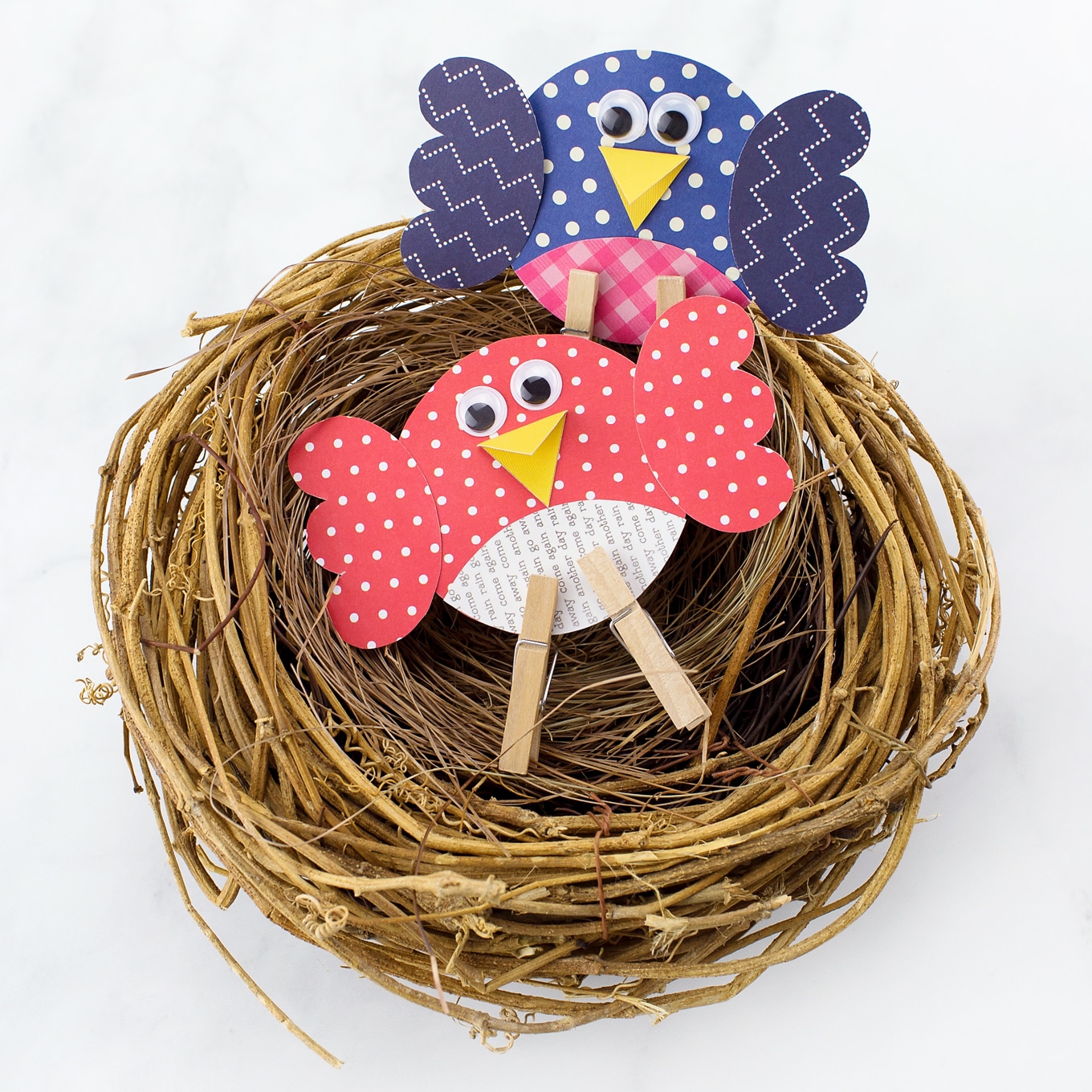 how to make an easy and fun paper bird craft