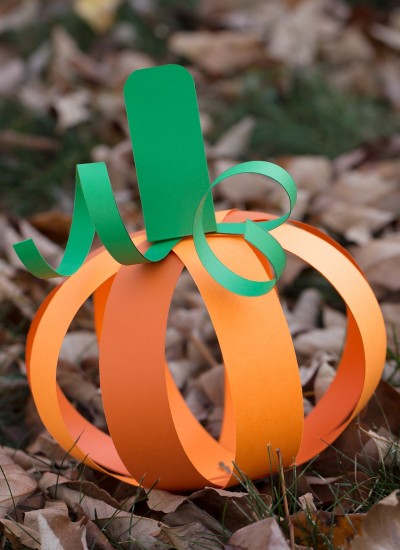 Paper Strip Pumpkin Craft