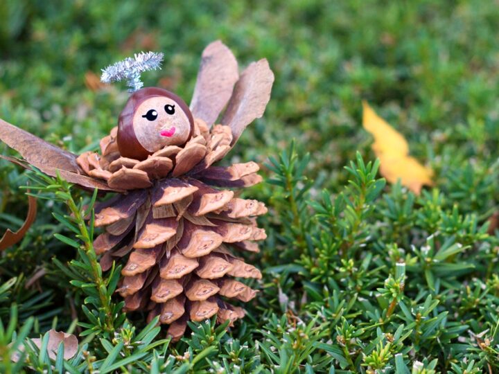 How to Make Pine Cone Angel Ornaments for Kids