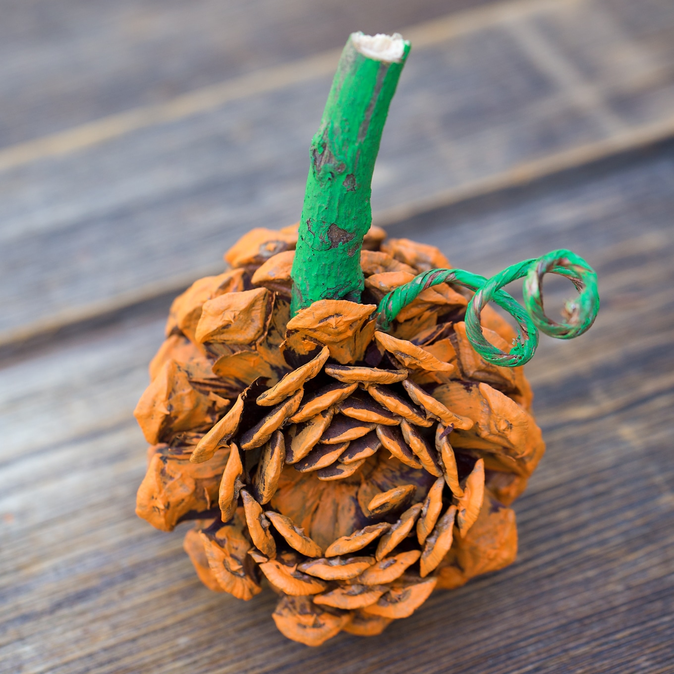 Pine Cone Pumpkin Easy and Fun Pine Cone Pumpkin