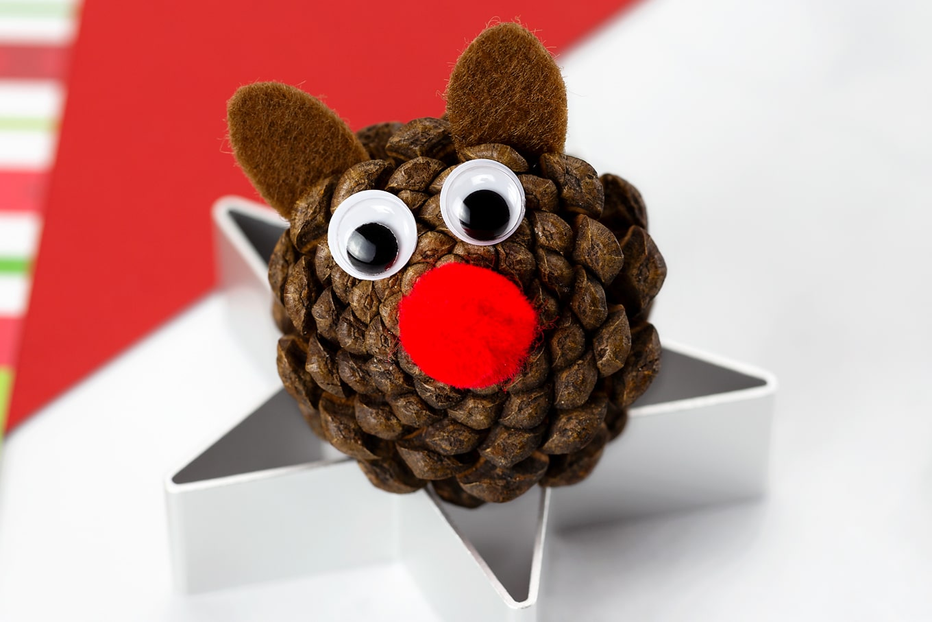 Pine Cone Reindeer In-Process Pine Cone Reindeer In-Process