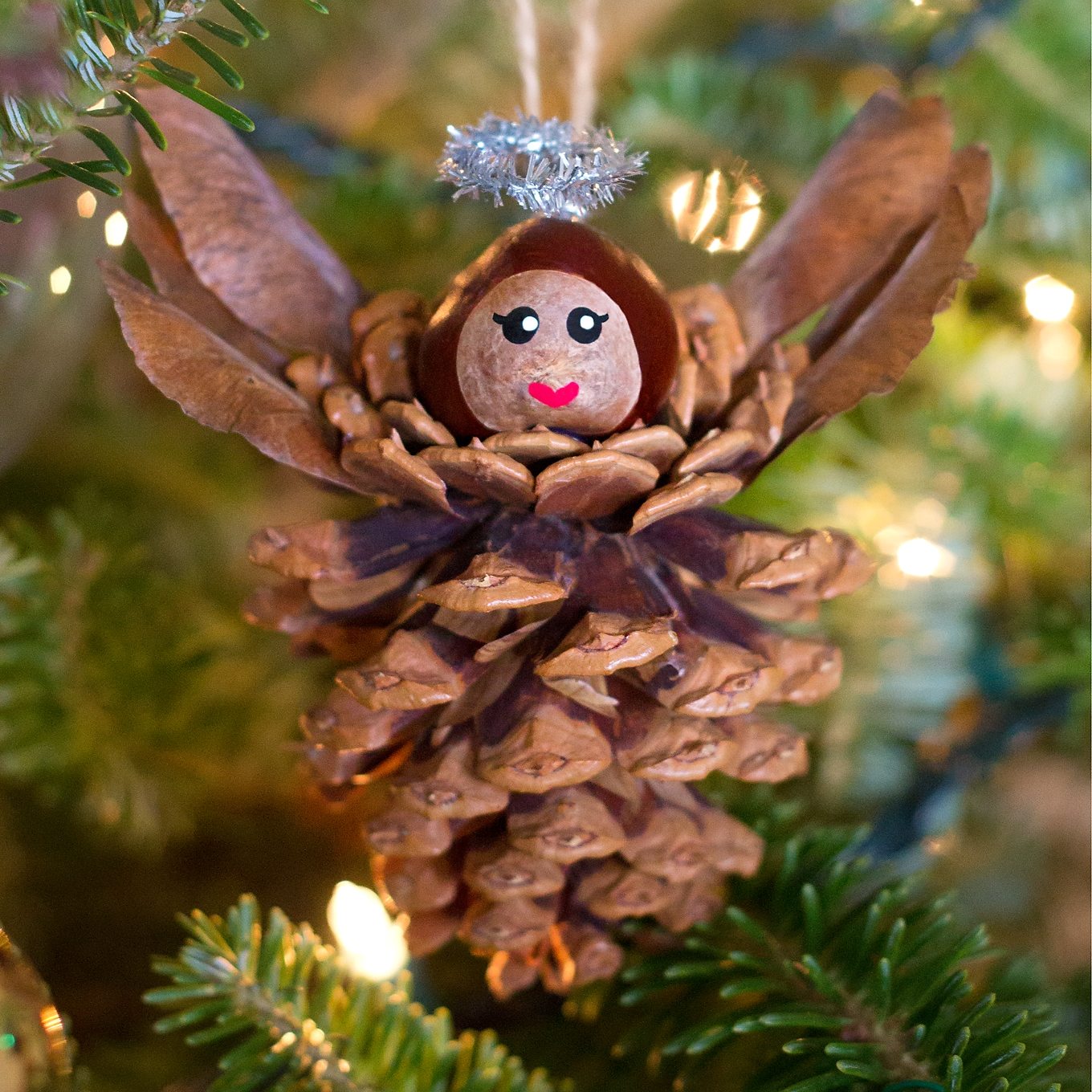 Pinecone Angel Ornaments