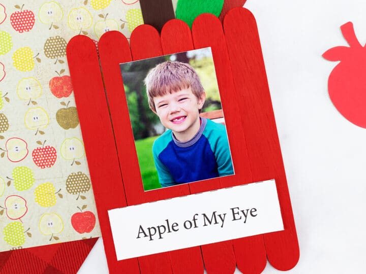 Popsicle Stick Apple Craft