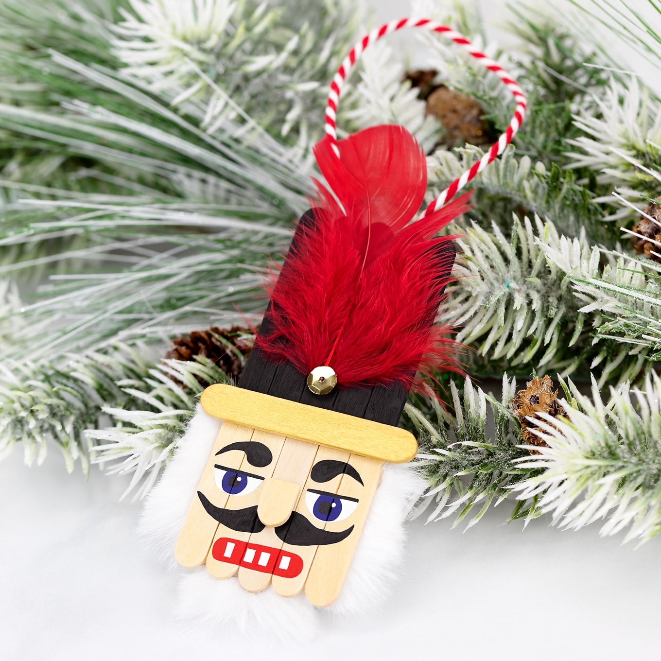 Popsicle Stick Nutcracker Ornament Tutorial and Video