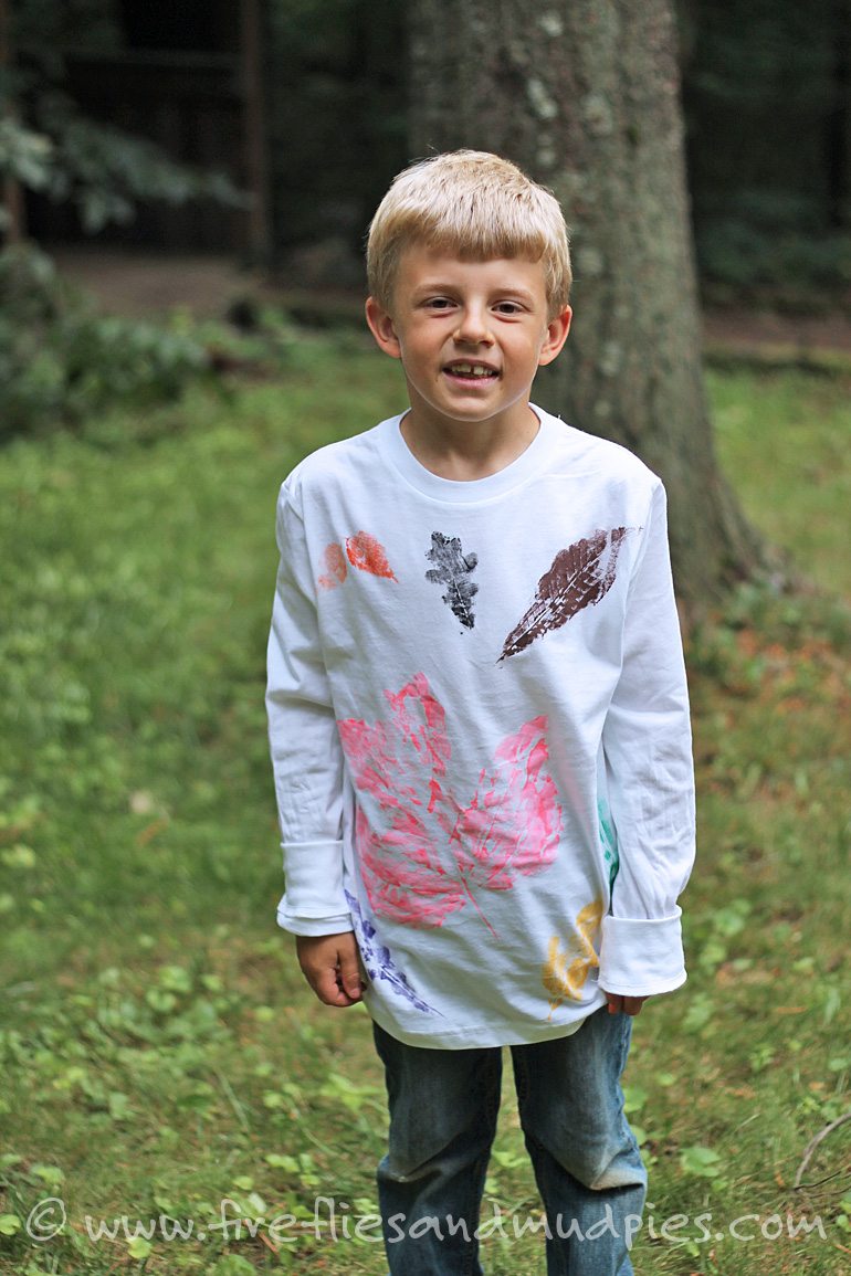 Printed leaf shirts!