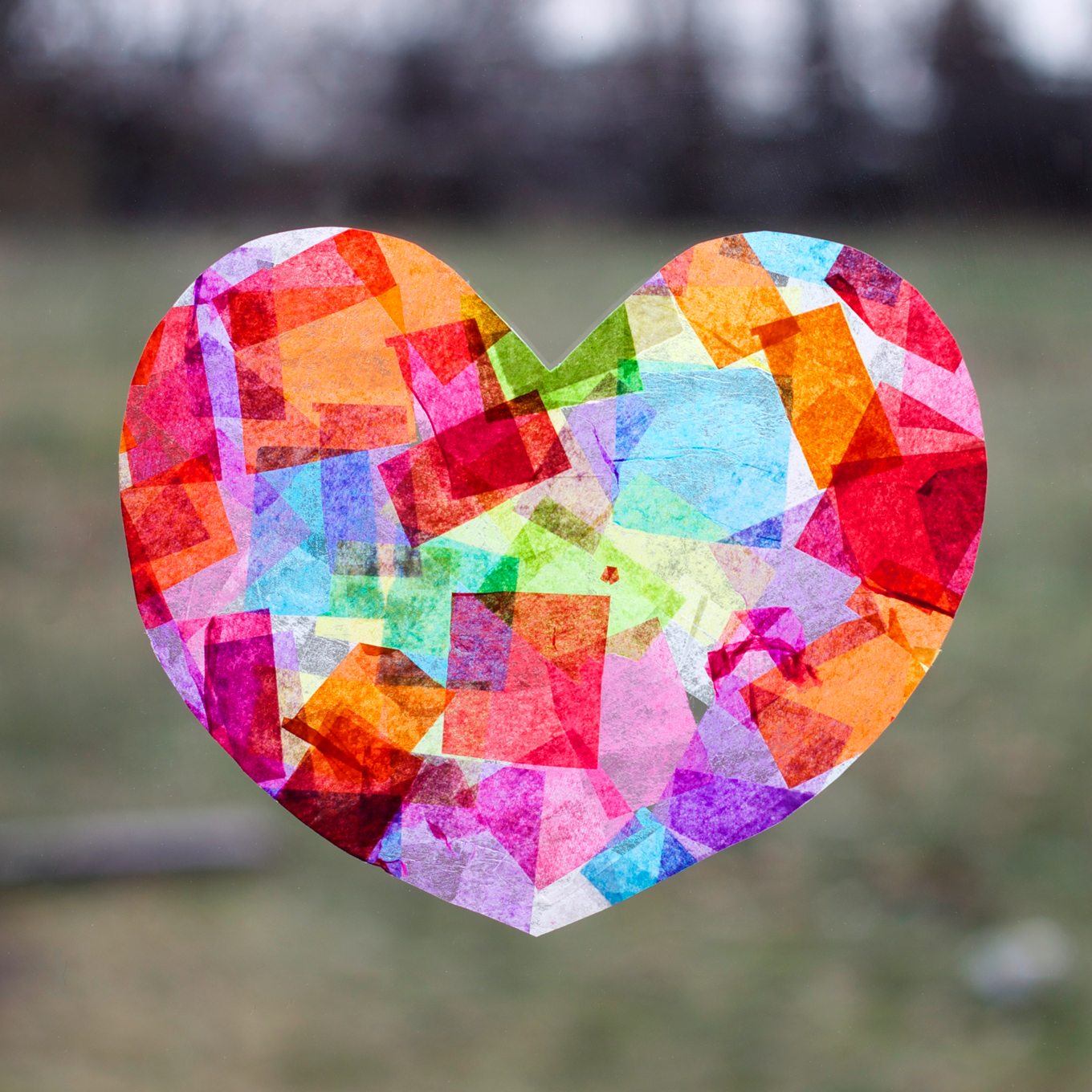 heart suncatcher craft