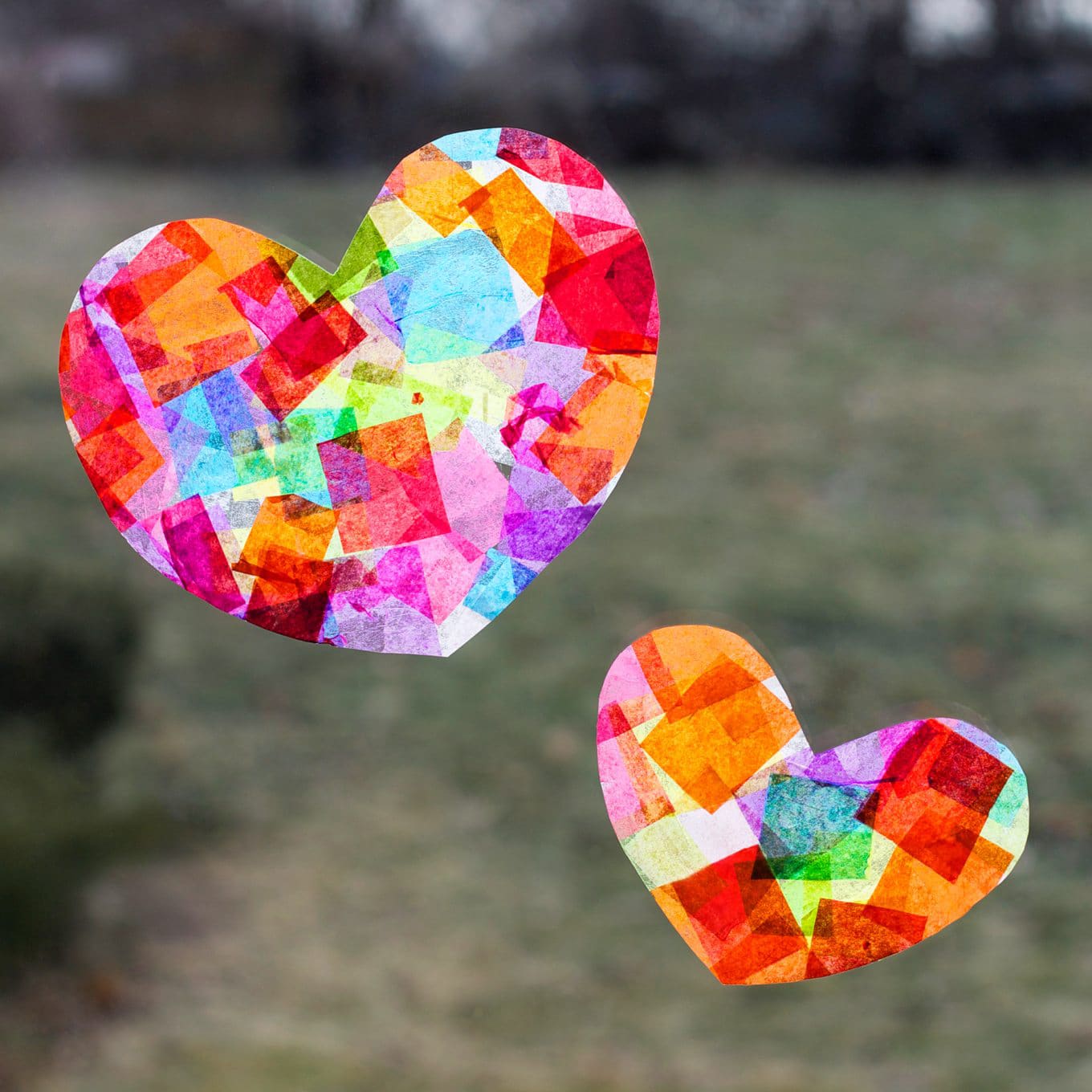 heart suncatcher craft