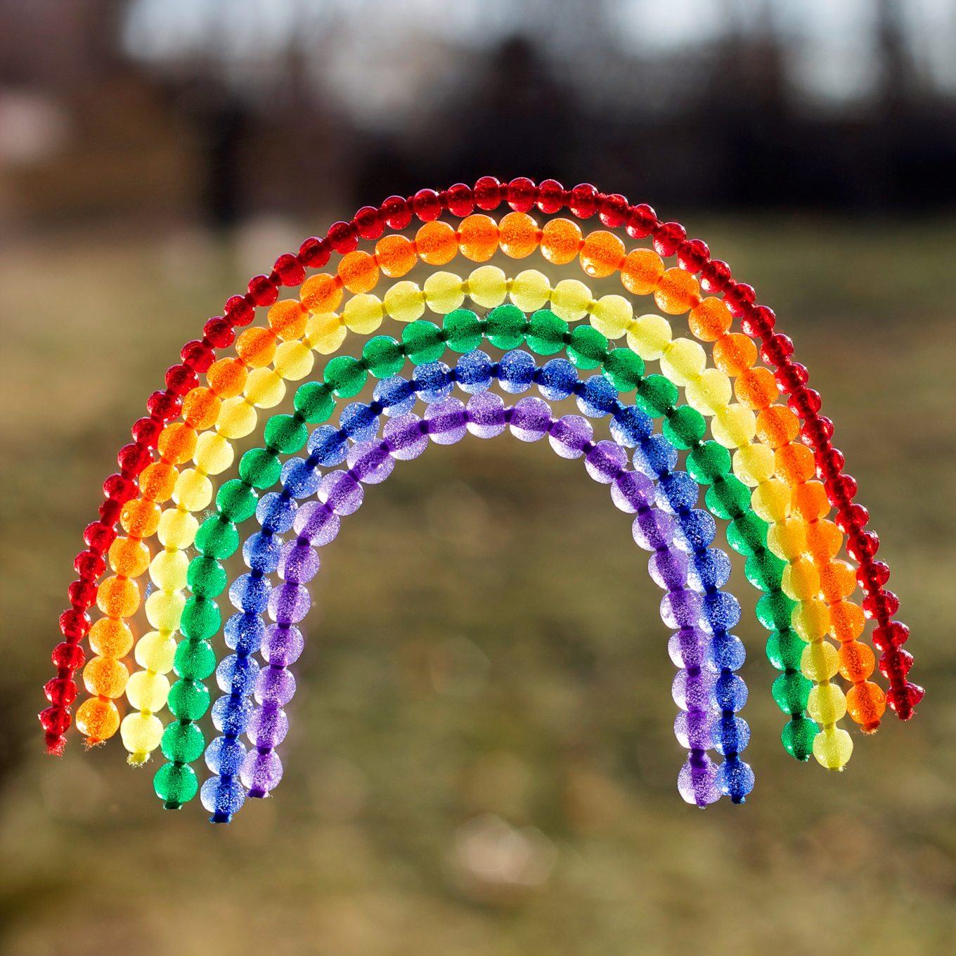 Melted Bead Rainbow Suncatchers Melted Bead Rainbow Suncatchers