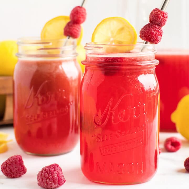 Fresh Raspberry Lemonade Recipe | Fireflies and Mud Pies