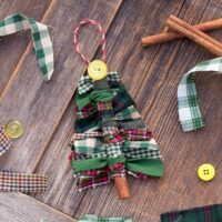 Scrap Fabric Tree Ornaments