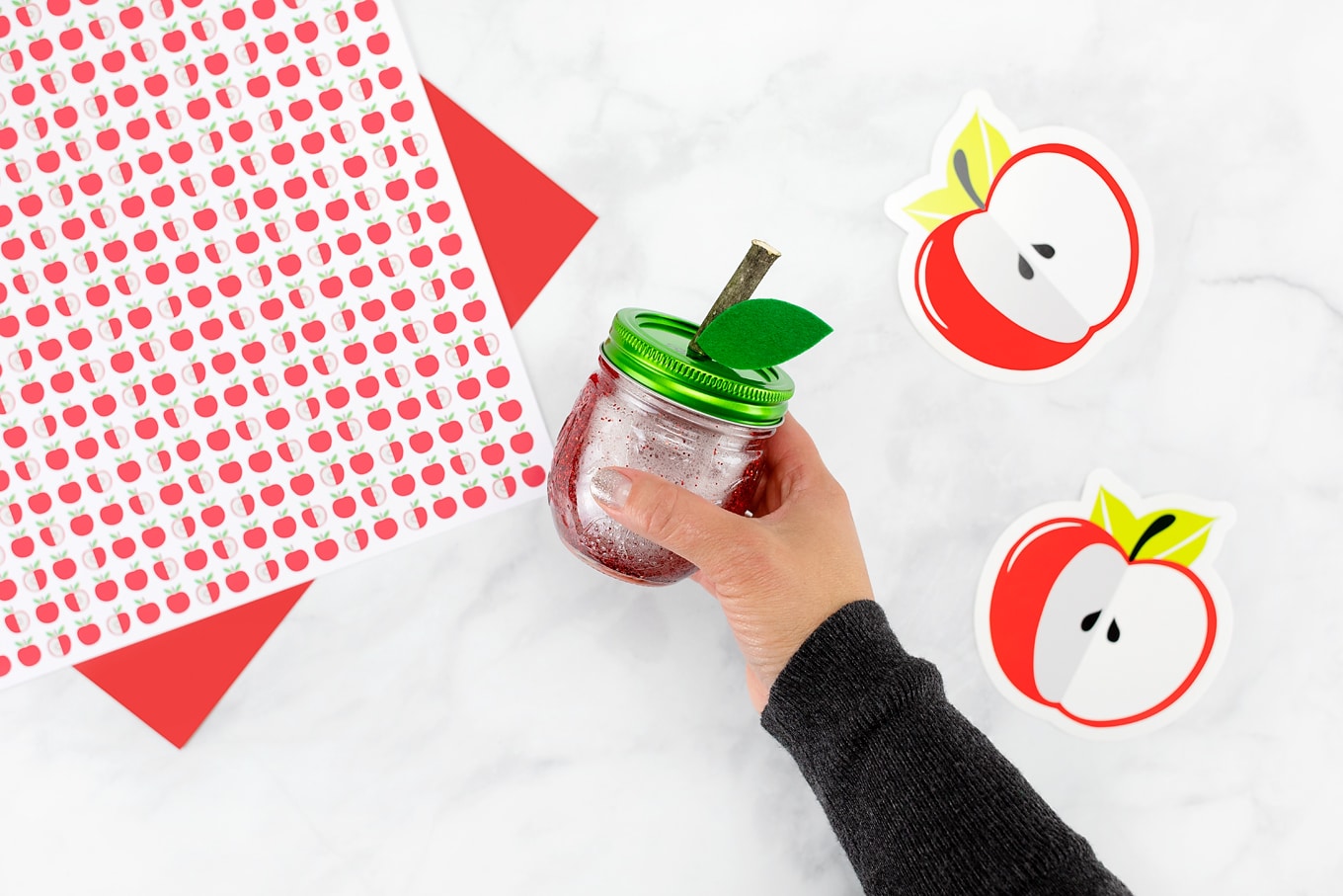 Shaking the Apple Glitter Jar Shaking the Apple Glitter Jar