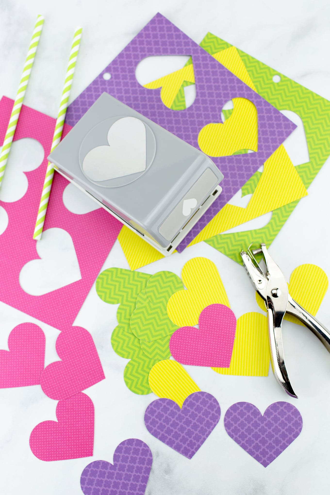 Materials Needed for Paper Heart Flowers