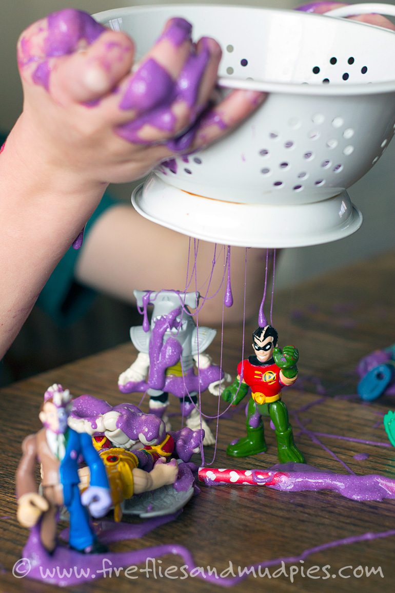 Make slime for fun sensory play on cold days! | Fireflies and Mud Pies