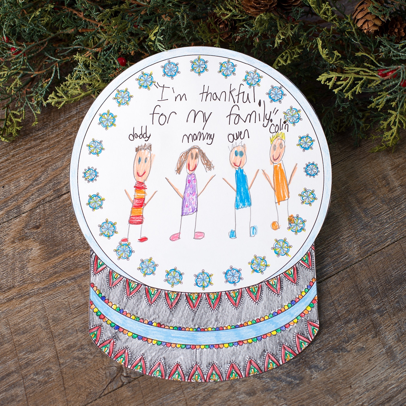 Snowglobe Coloring Page 1