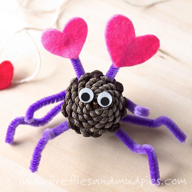 Pine Cone Love Bug Craft | Fireflies and Mud Pies