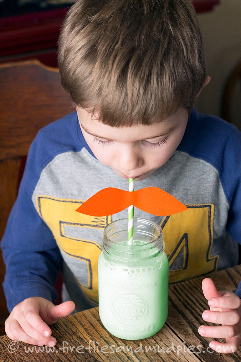 Leprechaun Mustaches for Kids | Fireflies and Mud Pies