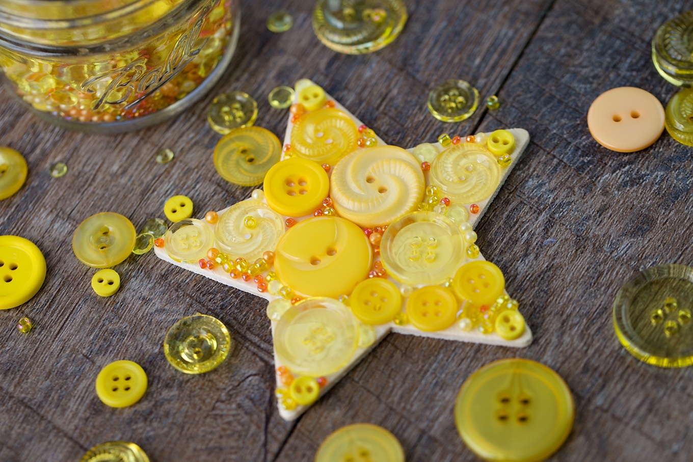 DIY Button Star Ornaments In-Process DIY Button Star Ornaments In-Process