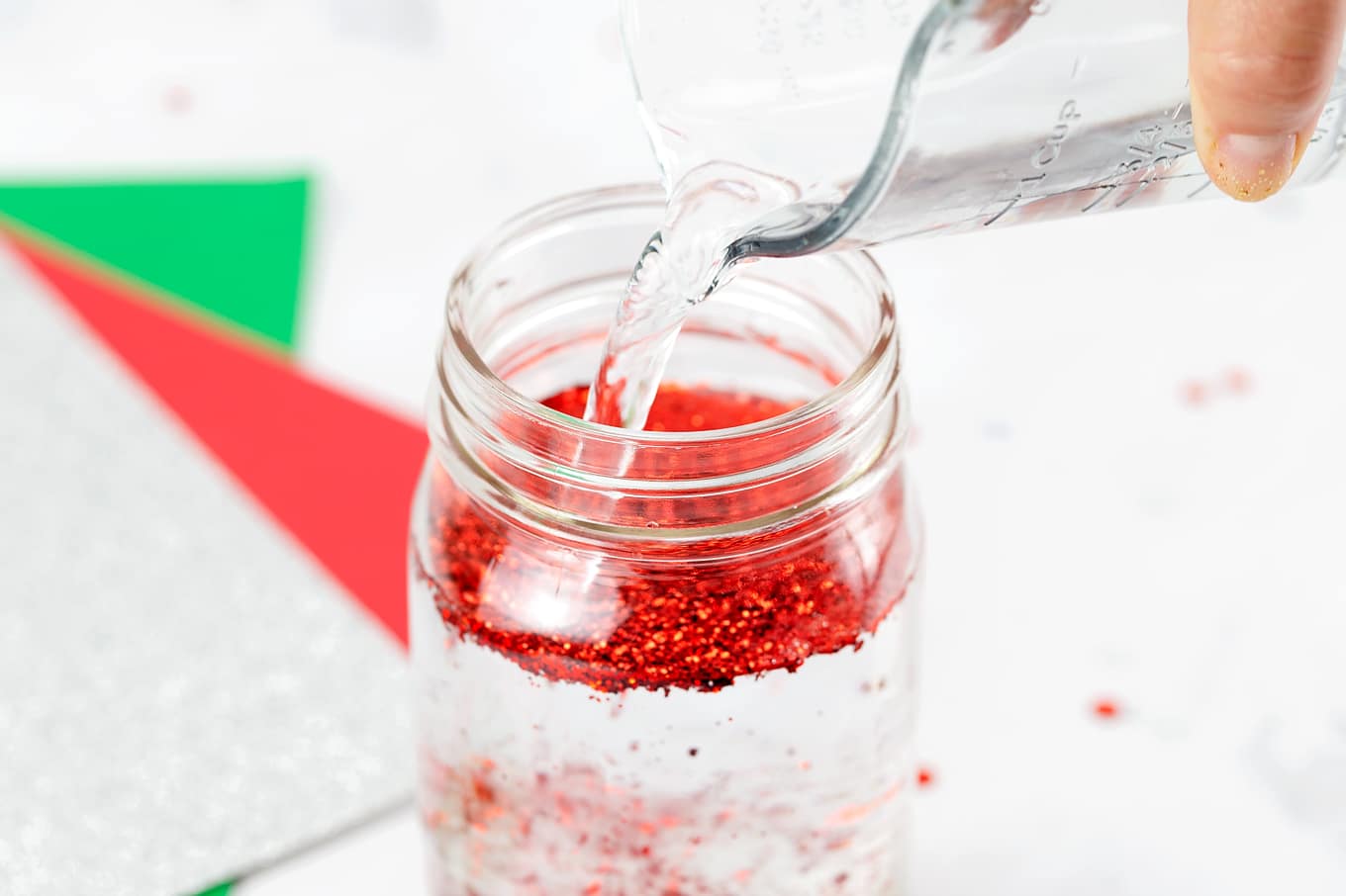 Step 4 of Glitter Jars - Top Off Jar With Water