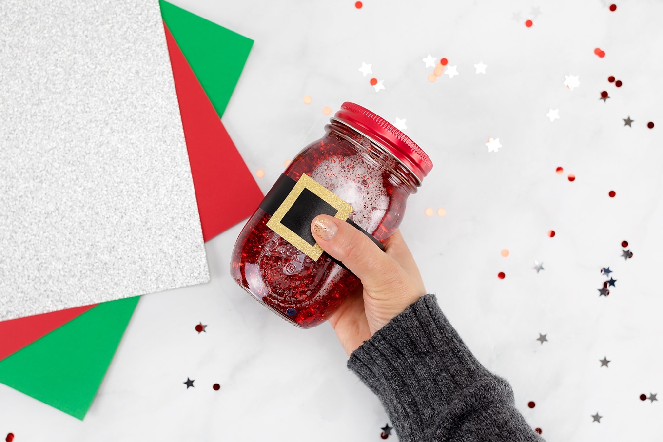 Step 5 of Glitter Jars - Shake the Glitter Jar