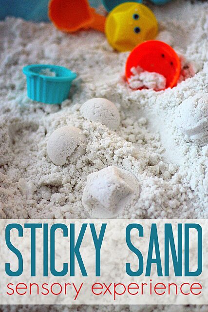 Sticky Sand Sensory Bin | Fireflies and Mud Pies