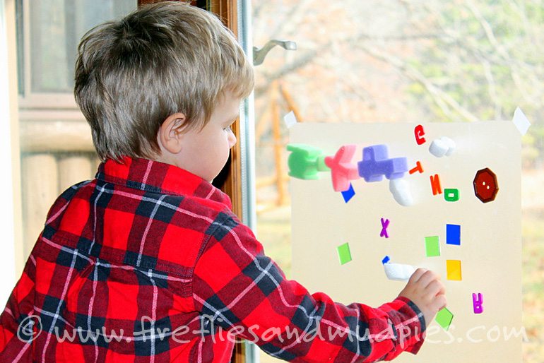 Sticky Window Collage | Fireflies and Mud Pies