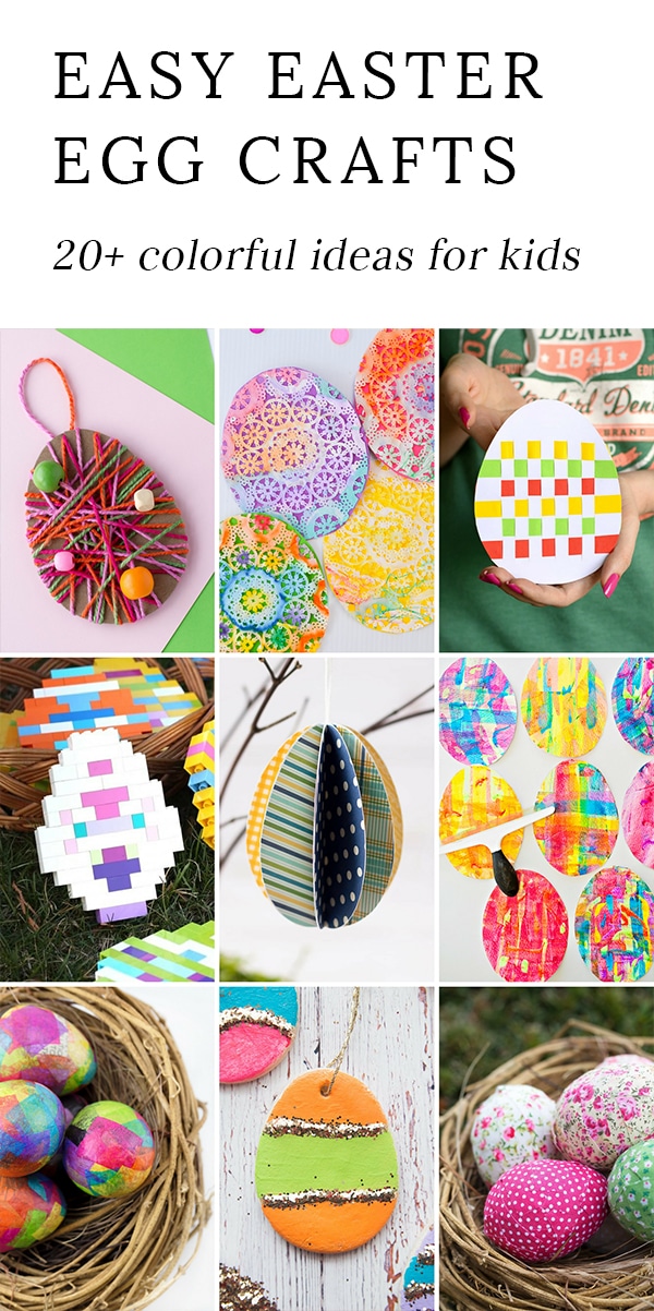 This collection of Easter egg crafts is perfect for a spring afternoon, a classroom activity, or a fun Easter party activity!
