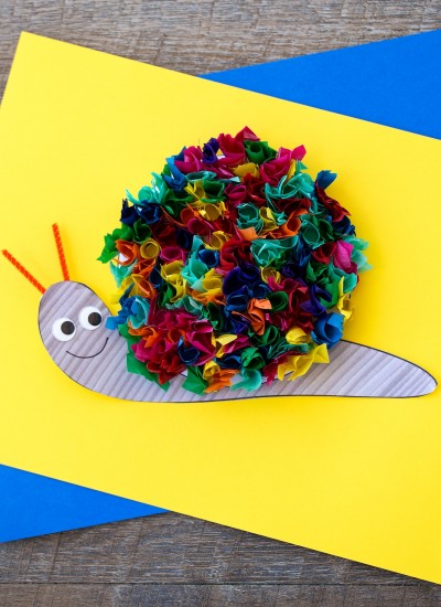 Tissue Paper Snail Craft