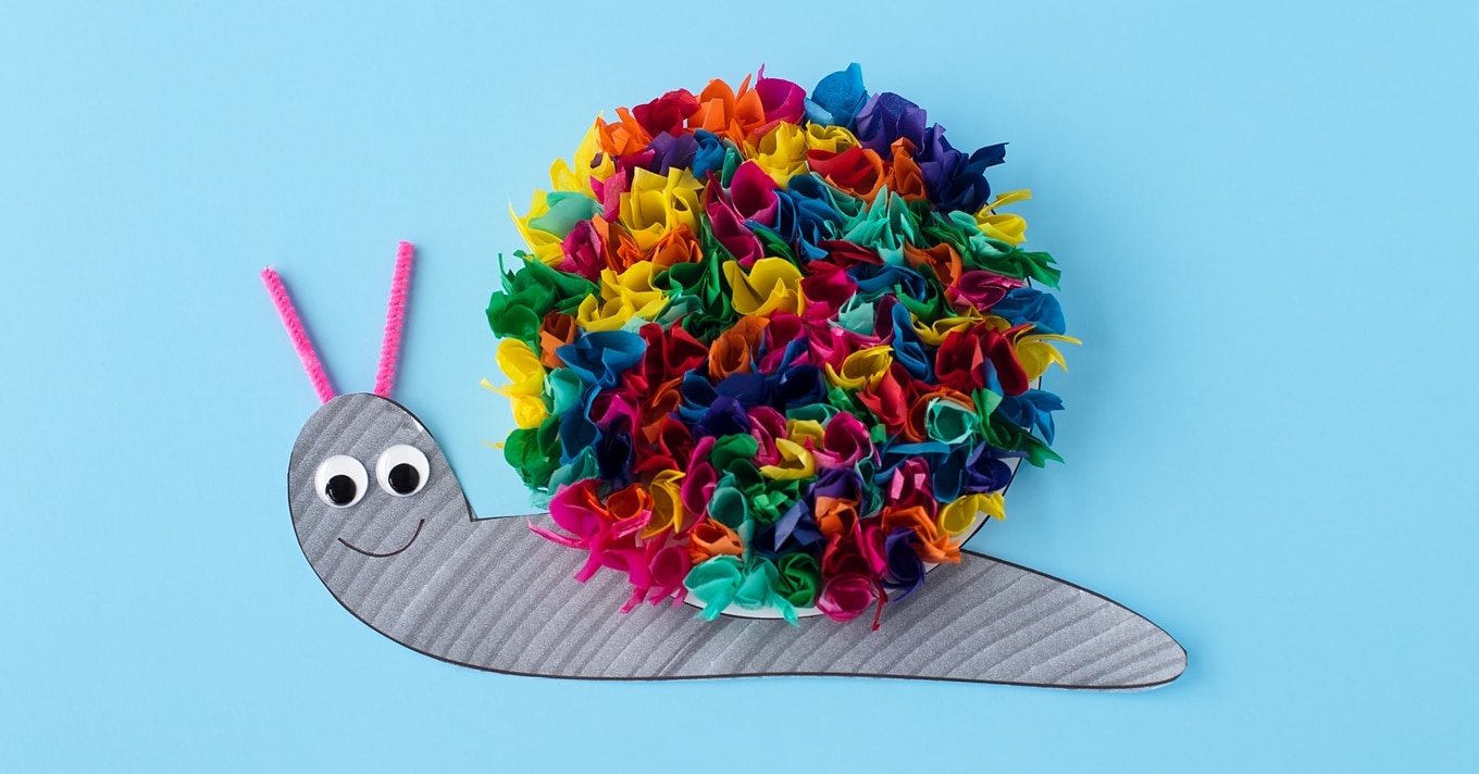 Tissue Paper Snail Craft