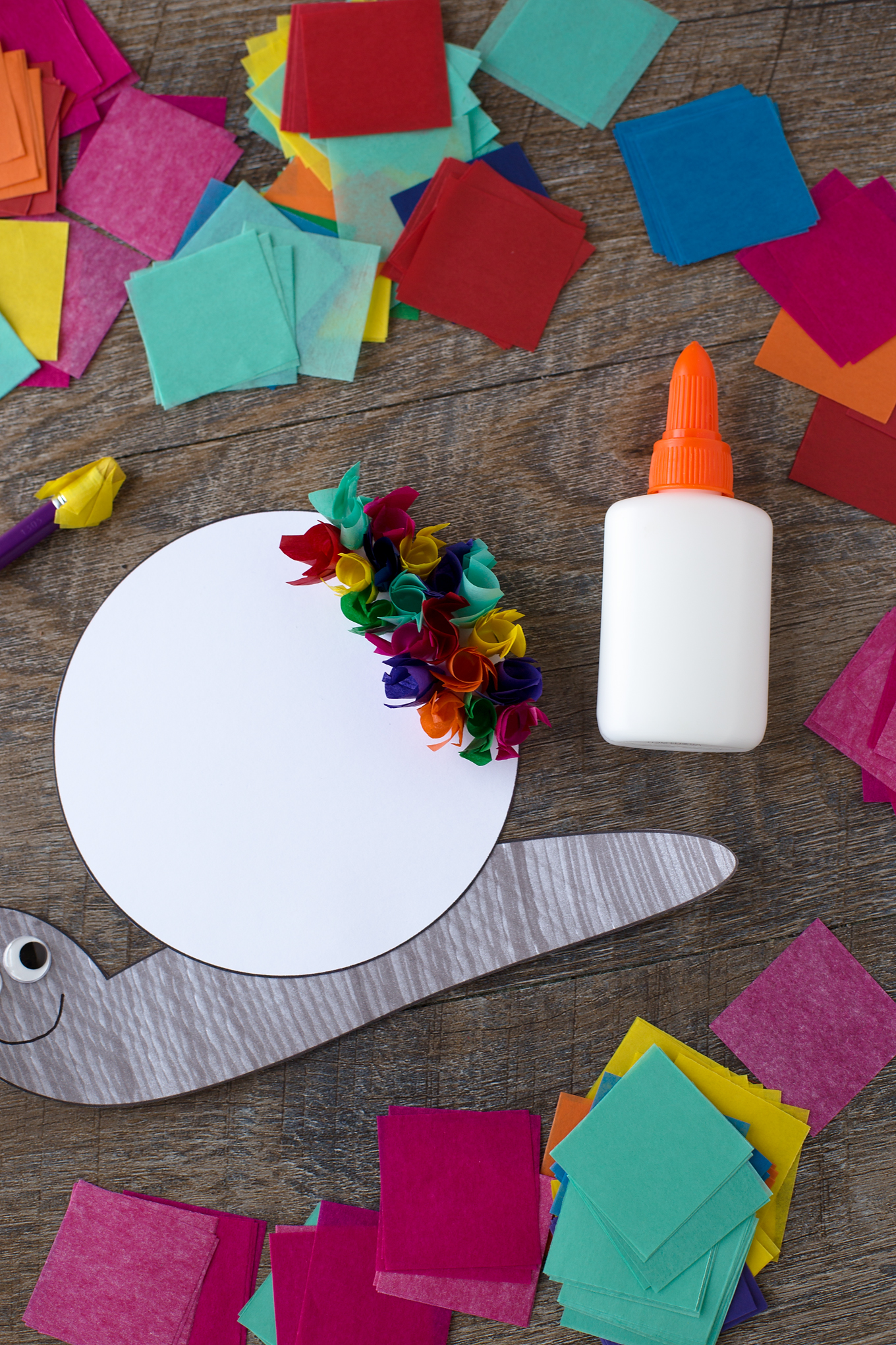 Tissue Paper Snail Craft Tissue Paper Snail Craft