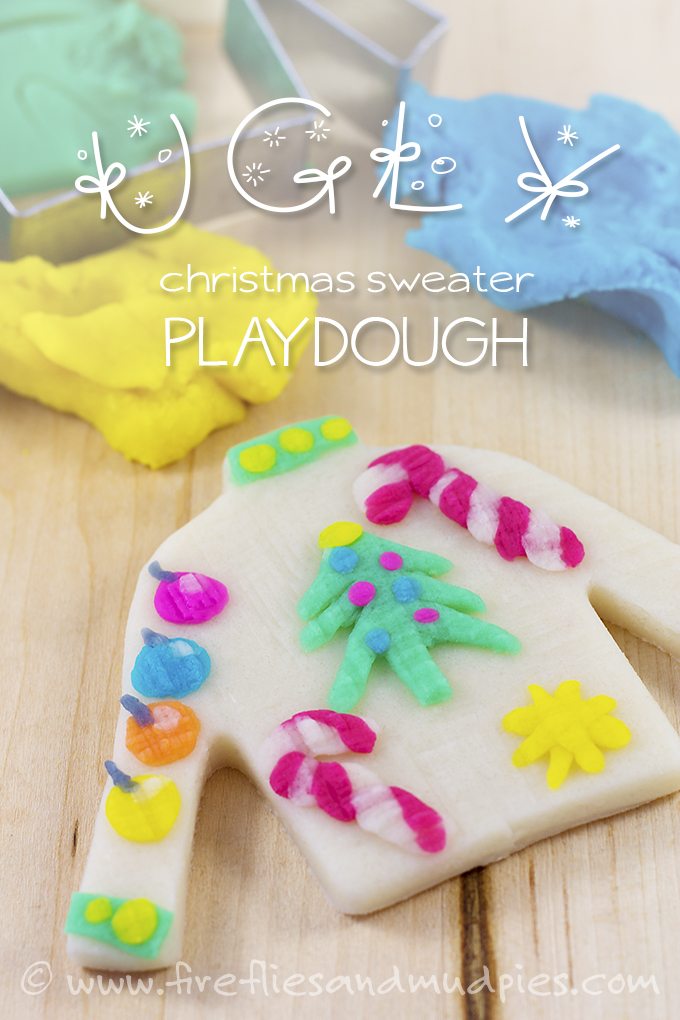 Ugly Christmas Sweater Playdough | Fireflies and Mud Pies