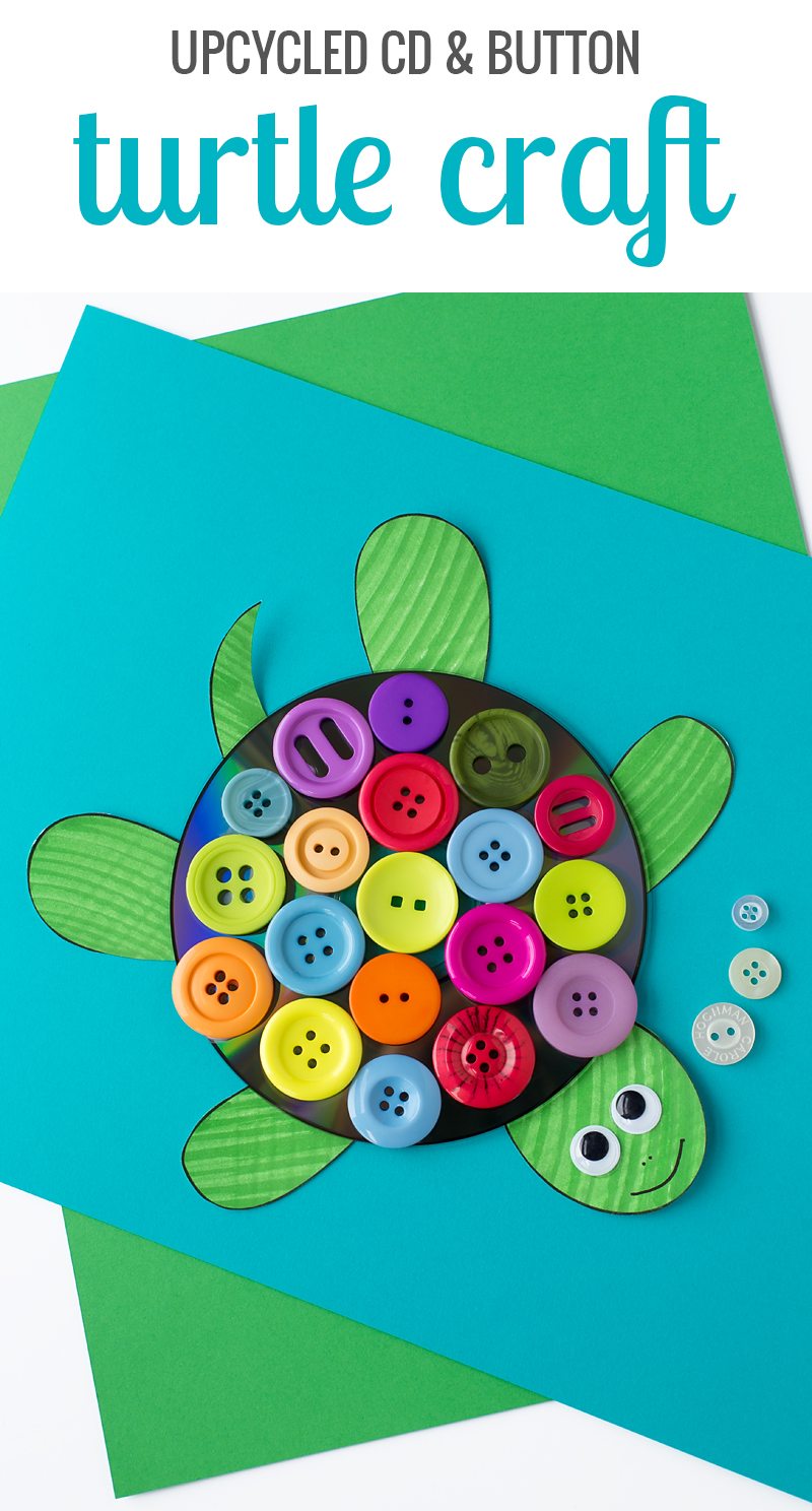 An easy turtle craft for kids of all ages. Includes a free printable template, making it perfect for home, school, daycare, or camp.