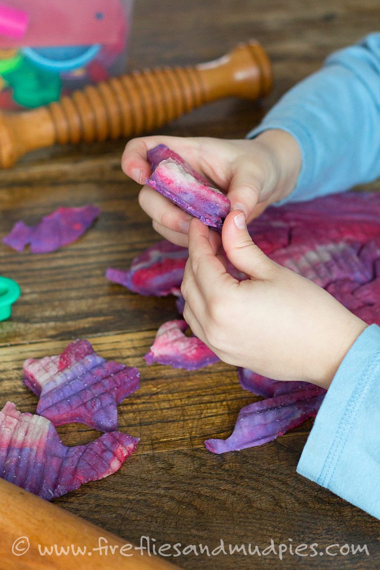 Marbled Valentine's Day Playdough | Fireflies and Mud Pies