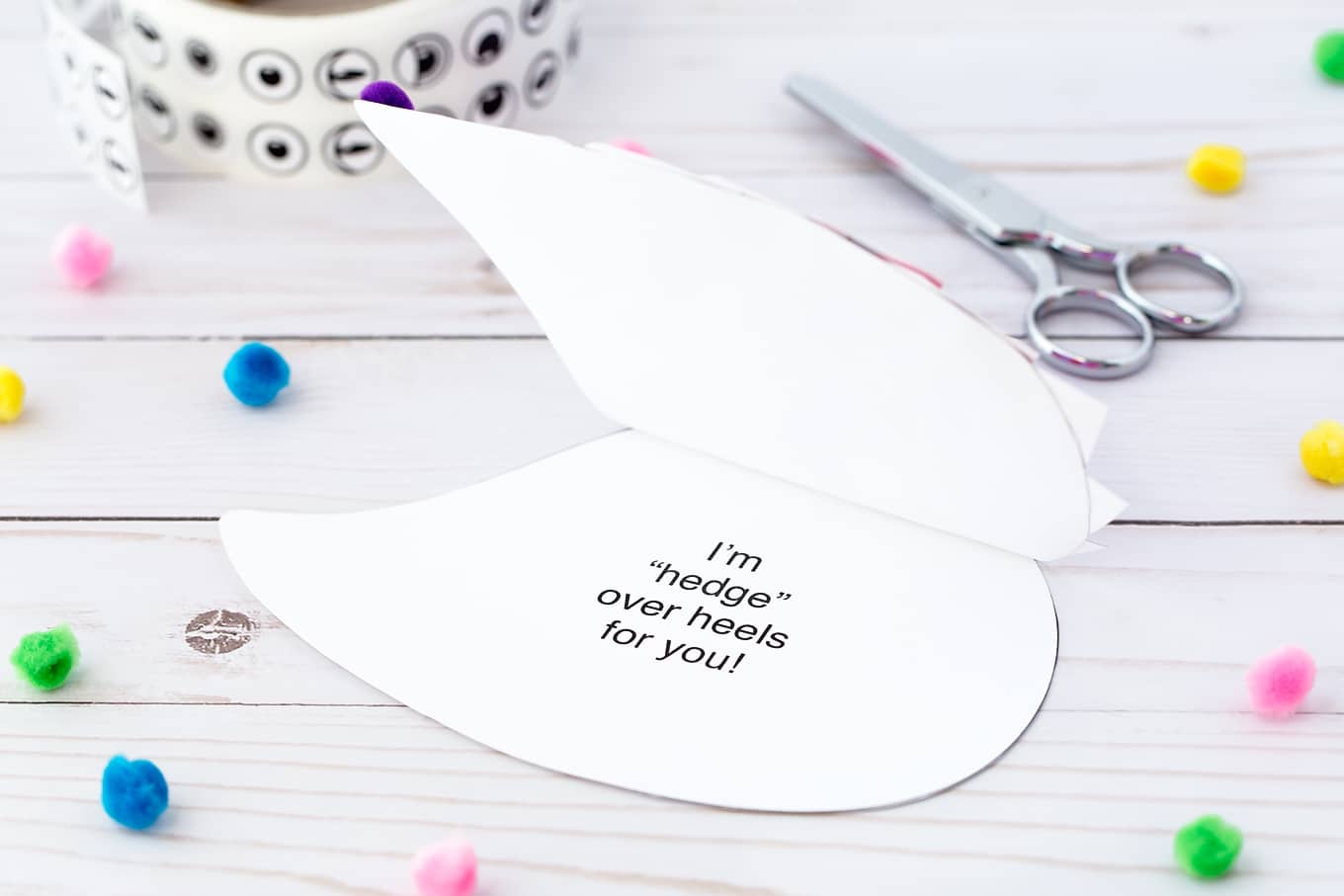 Valentine Hedgehog Craft for Kids In-Process Valentine Hedgehog Craft for Kids In-Process
