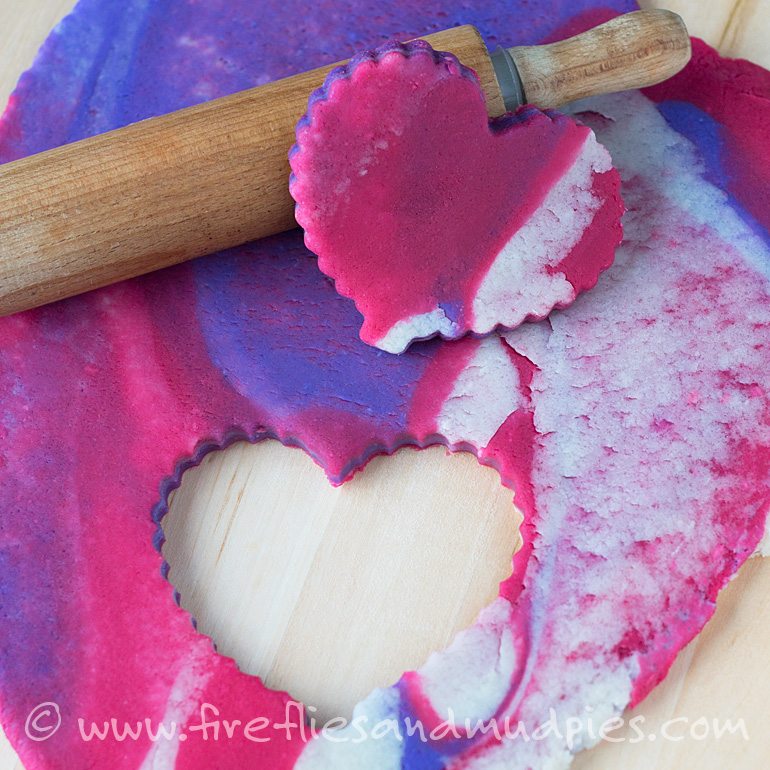 Marbled Valentines Day Playdough Marbled Valentines Day Playdough