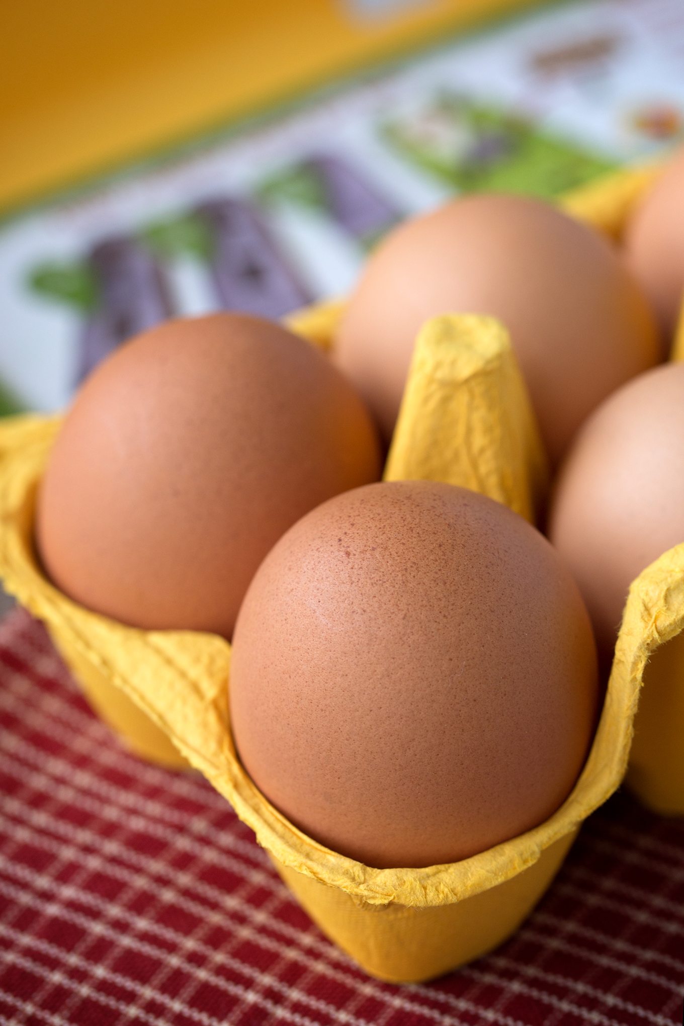 Fresh Brown Eggs with Speckles