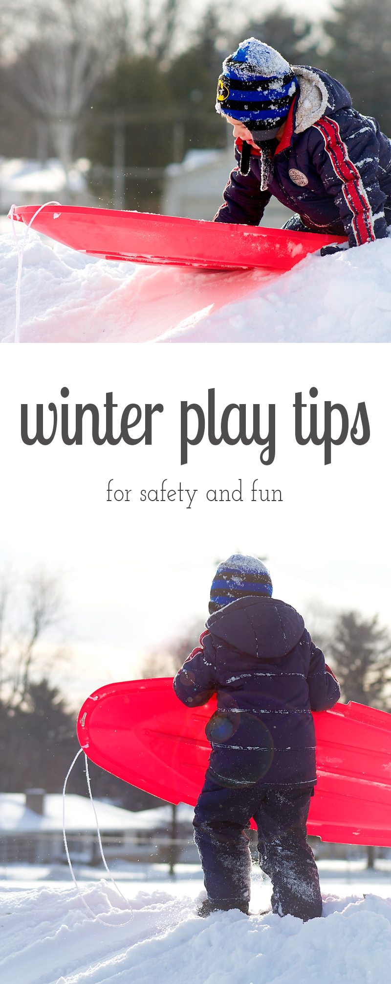 Heading outside for some winter play with the kids? Before you do, check out these winter play tips for safety and fun, shared from a former Outdoor Education Teacher.